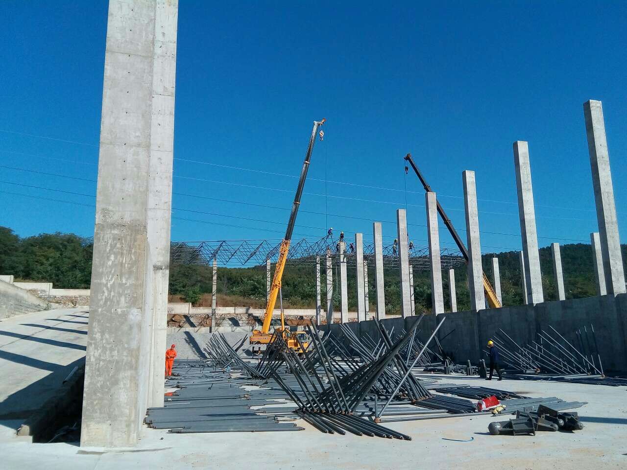 嘉定搅拌站网架